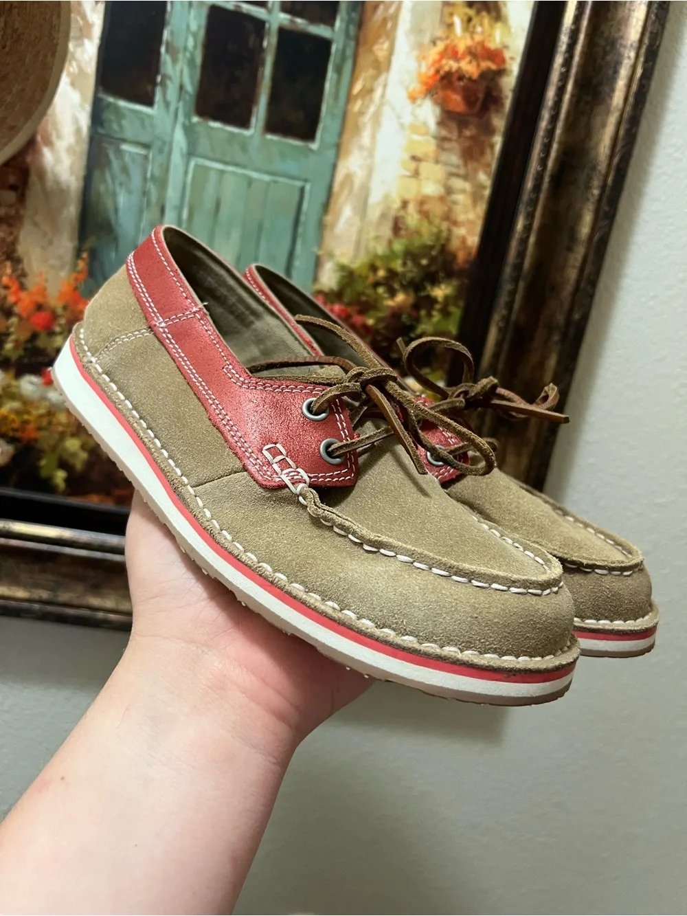 Ariat Womens Cruiser Castaway Boat Shoes Style Brown
